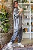 Charli Honeycomb Oversized Turtle Knit Grey Marl